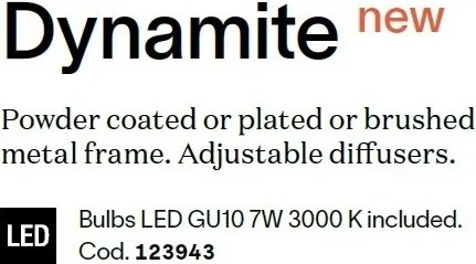 Plafoniera DYNAMITE PL3 LINEAR SQUARE NERO