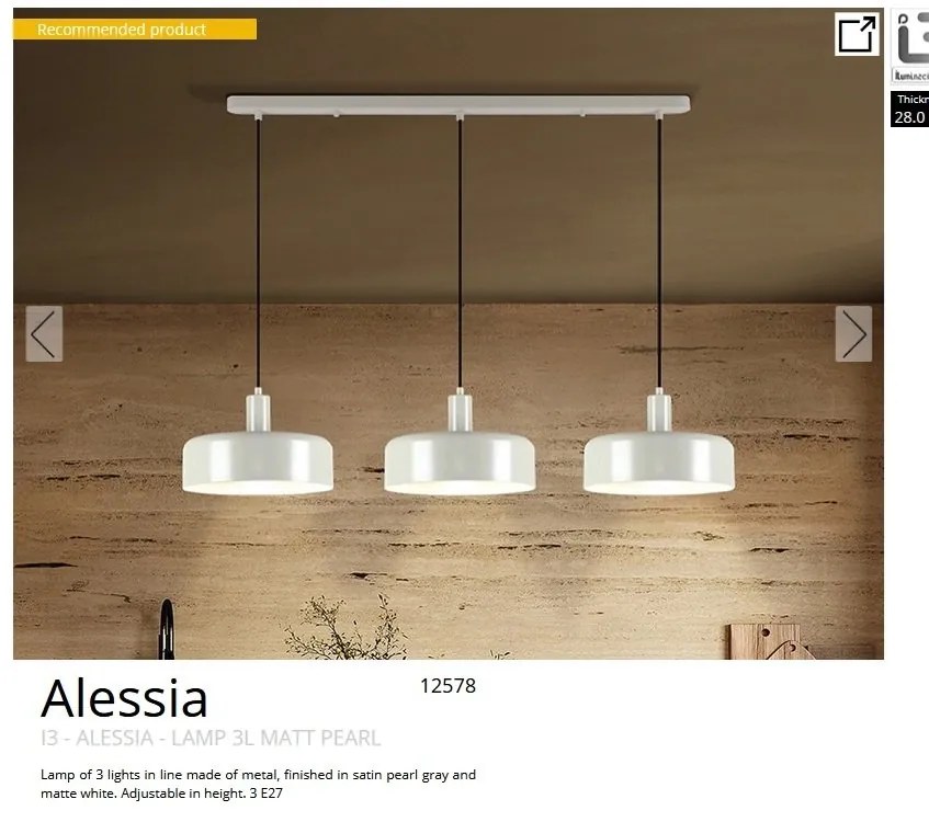 Lustra suspendata design moderm Alessia 3L