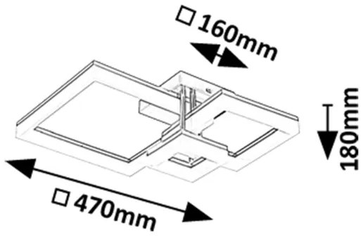 Plafonieră LED Rabalux 71384 AMILIA LED/22W/230V 3000/4000/6500K auriu