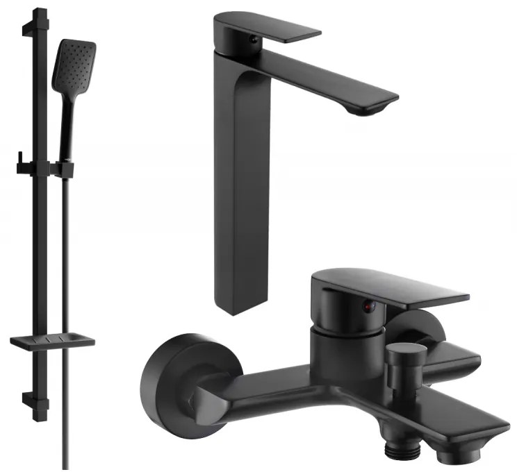 Mexen Alexa DQ62 set cadă, negru - 71213DQ62-70