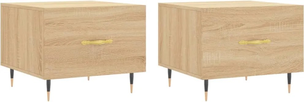 vidaXL Măsuțe de cafea 2 buc. stejar sonoma 50x50x40 cm lemn compozit