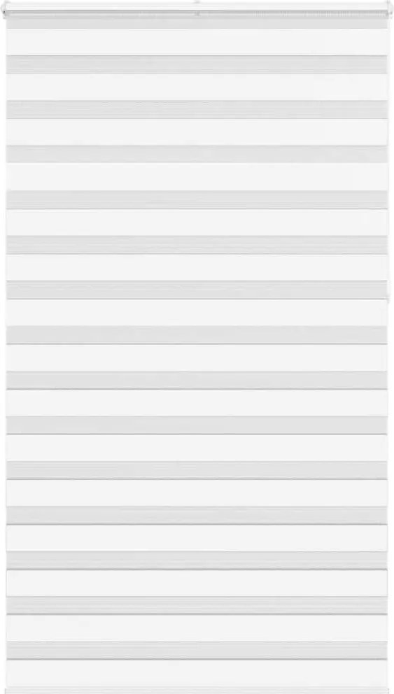 vidaXL Jaluzea tip zebra alb lățime țesătură 115,9 cm poliester