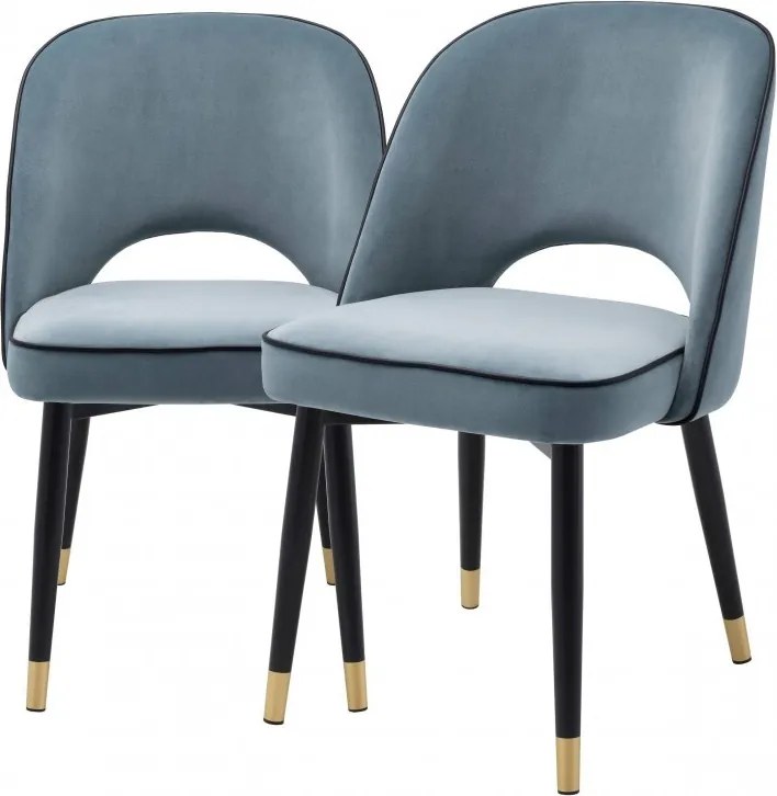 Set de 2 scaune design elegant Cliff, albastru 114301 HZ