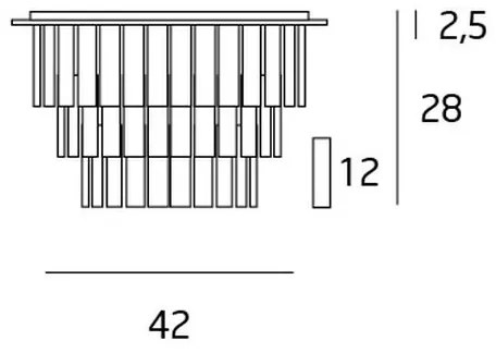 Plafonieră MAXLIGHT C0136 MONACO 9xG9/40W/230V d. 42 cm crom