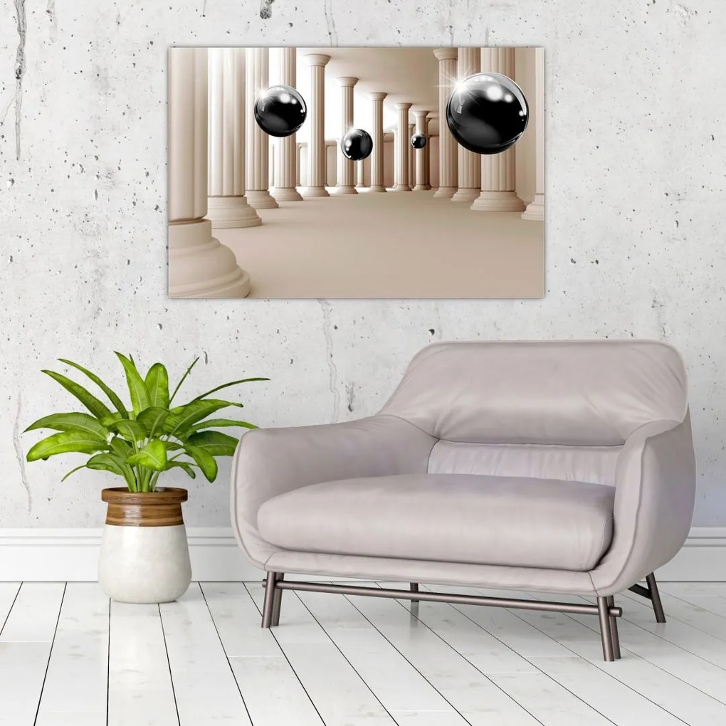 Tablou - Minge între stâlpi (90x60 cm)