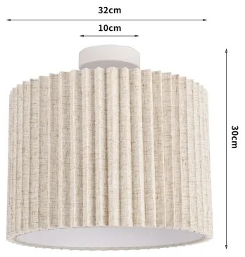 Brilagi - Plafonieră aplicată NORDIC WAVE 1xE27/15W/230V Ø 32 cm in/alb