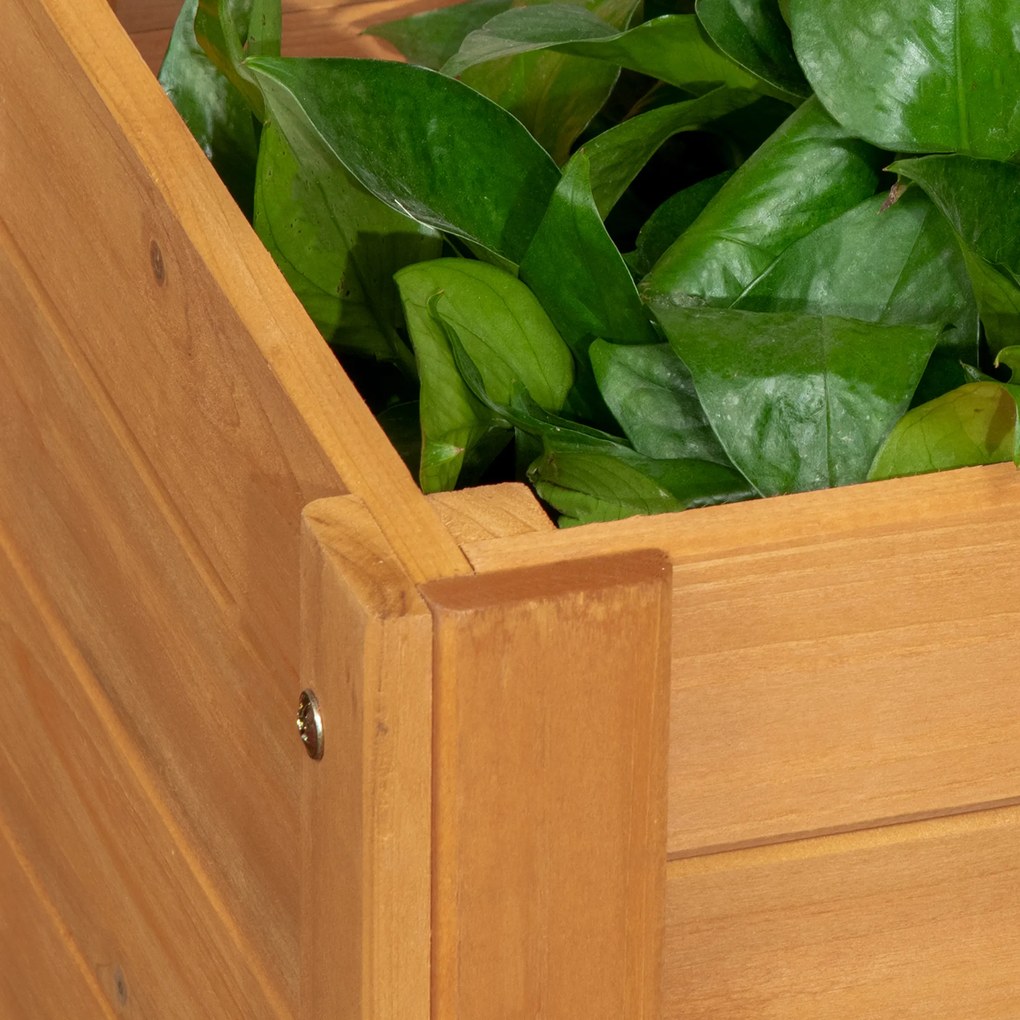 Outsunny Ghiveci cu grilaj pe stâlpi pentru plante - dim. 54,5L x 52l x 180H cm - Lemn de brad pre-uleiat | Aosom Romania