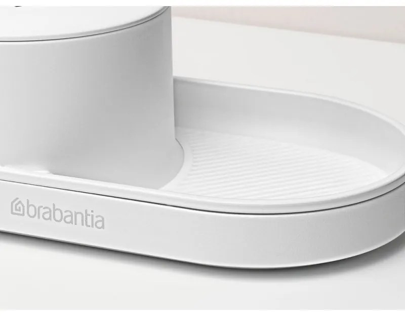 Organizator chiuveta Brabantia SinkStyle 1008499, 2 piese, Finisaj mineral, Rezistent la coroziune, Alb
