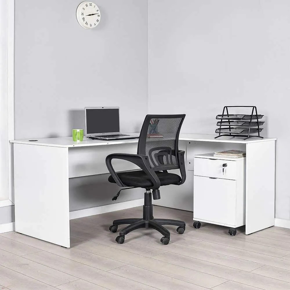 Birou Adore L Rio Office, Interschimbabil, Masa de colt, 160 x 75 x 144 cm