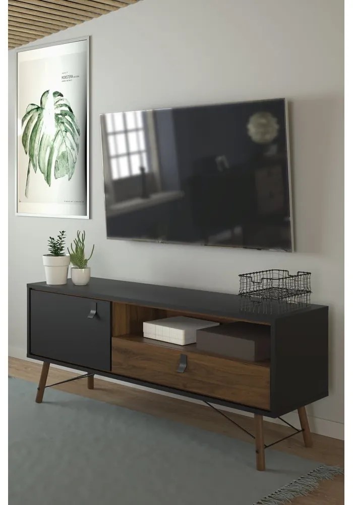 Comodă TV Tvilum Ry, negru-maro