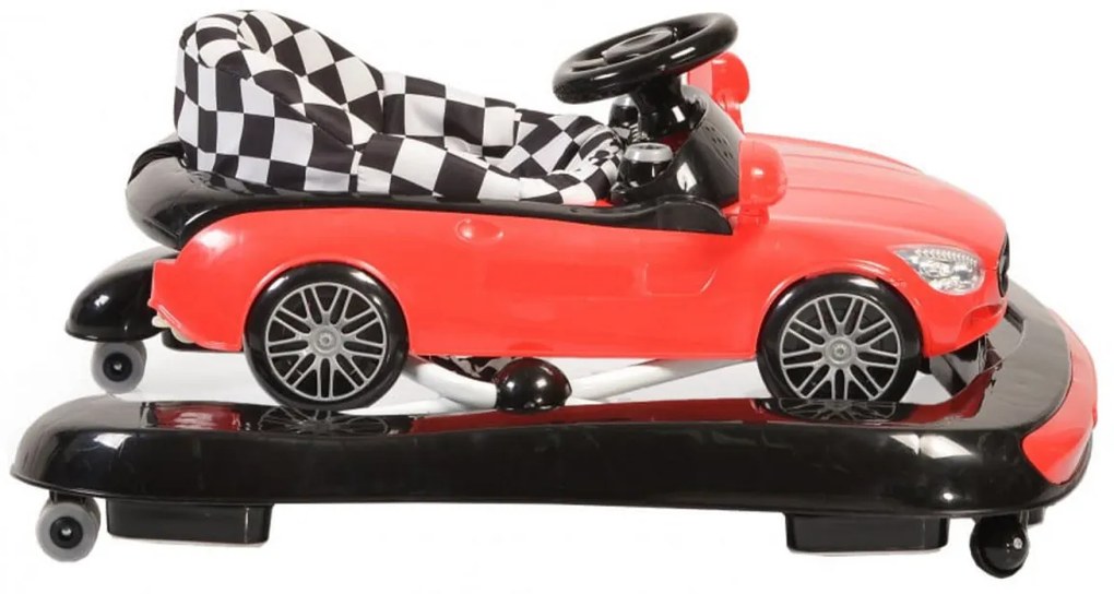 Premergator Reglabil in 3 Trepte NOVOKIDS™ Super Cabrio Car, 3 in 1, Transformabil in Antemergator si Masinuta copii, Pliabil, Cu Melodii si lumini,