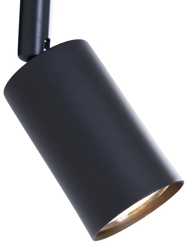 Lampă de perete modernă neagră cu USB-C înclinabilă - Rex