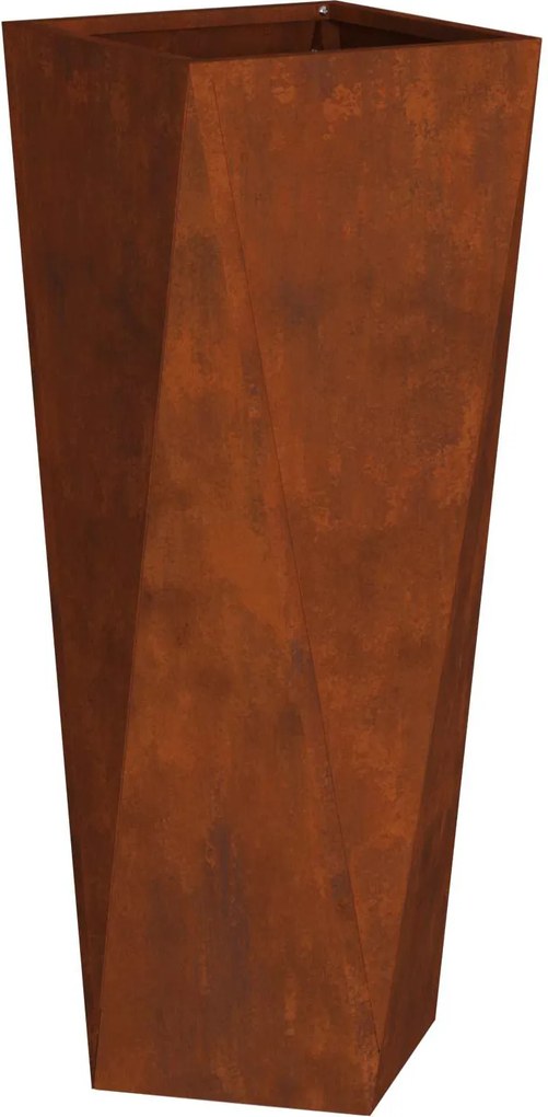 vidaXL Jardinieră Ruginit 30 x 30 x 75 cm Oțel rezistent de intemperii