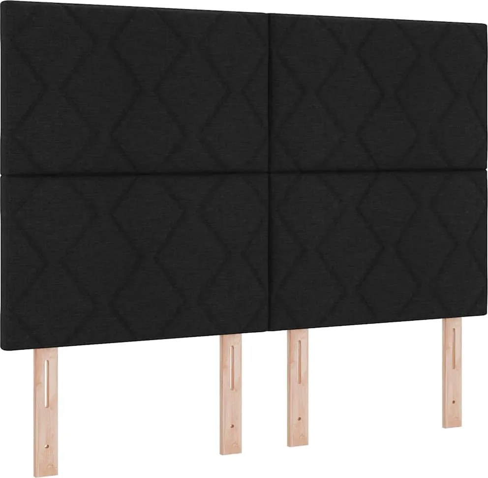 vidaXL Tăblie cap Negru 160 cm țesătură