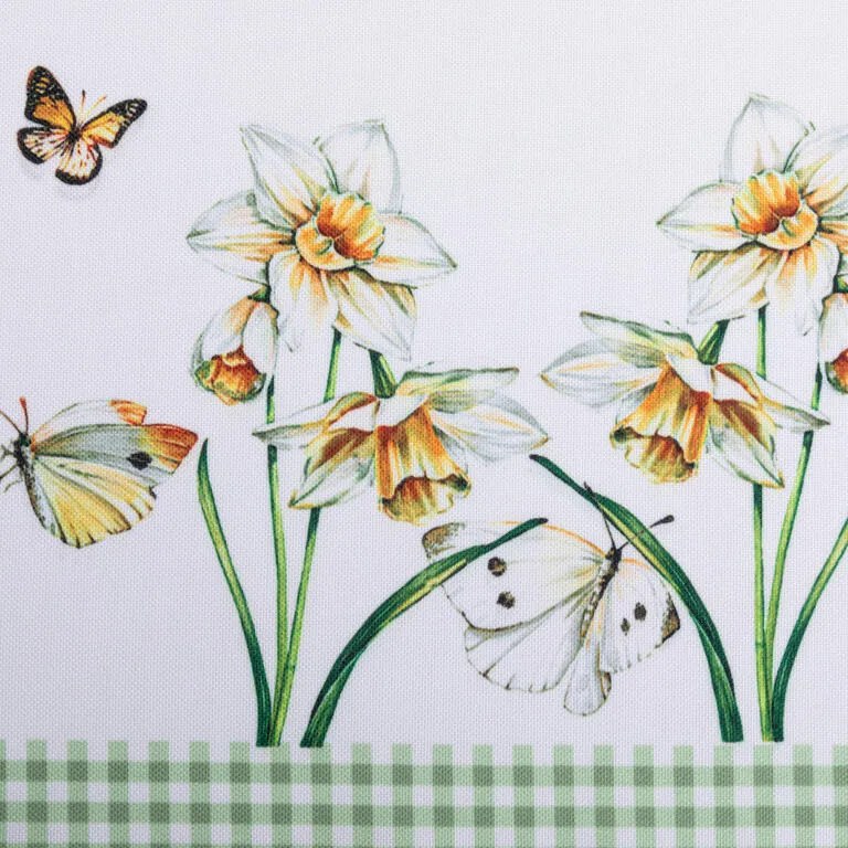 Față de masă centrală cu imprimeu NARCISE 85 x 85 cm