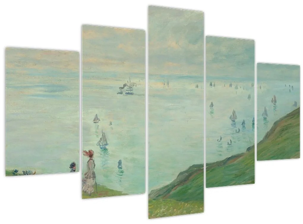 Tablou - Henri Fantin-Latour, Cliffs at Pourville, reproducere (150x105 cm)