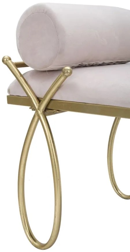 Mauro Ferretti Bancă Ribbon Roz cm 112,5X49X53 | Aosom Romania