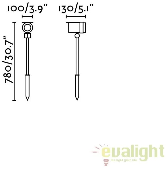 Tarus cu proiector LED iluminat exterior design modern FOC-52 70159