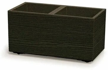 Ghiveci MADERA SQUARE ECO WOOD 57,7 cm , maroînchis, S