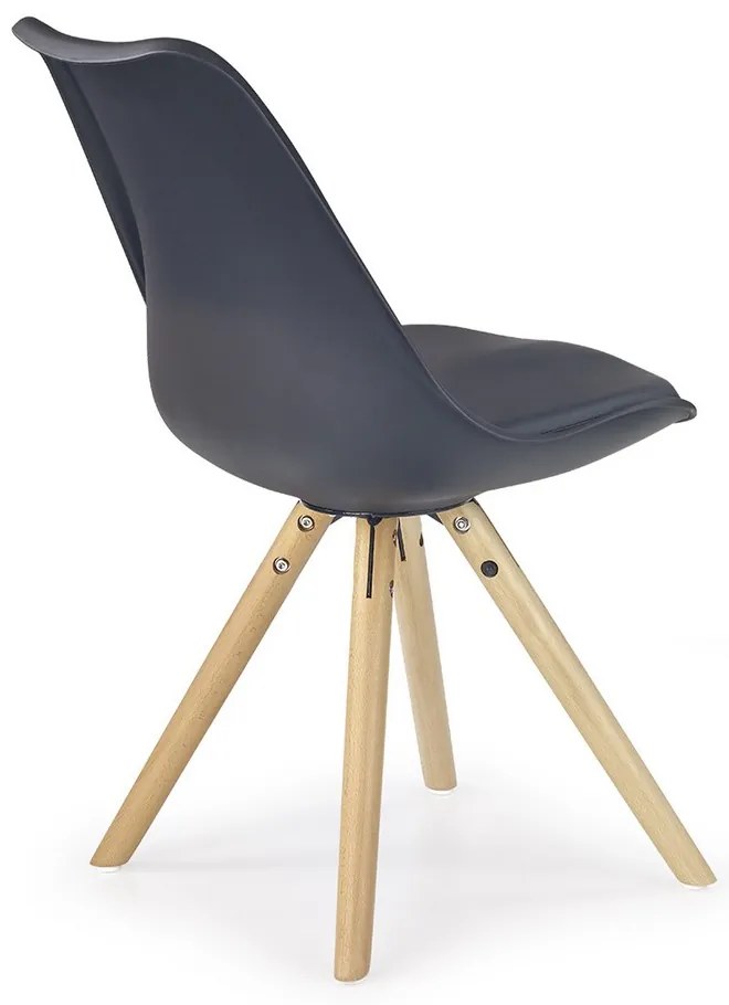 Scaun de bucaterie Amadora, negru/fag