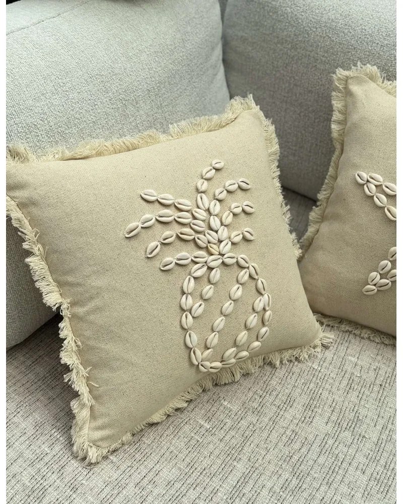 Față de pernă din bumbac 43x43 cm Seashells – Mioli Decor