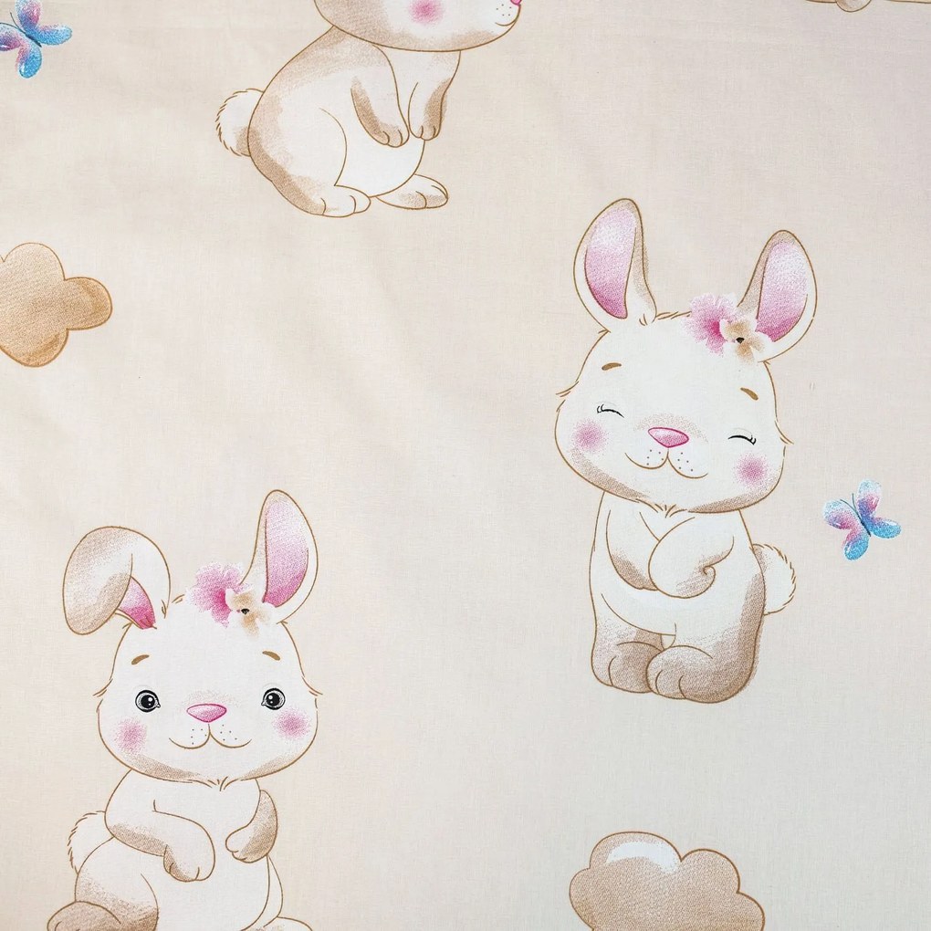 Lenjerie de pat din bumbac pentru patut BUNNY STAR bej Dimensiune lenjerie de pat: 40 x 60 cm | 100 x 135 cm