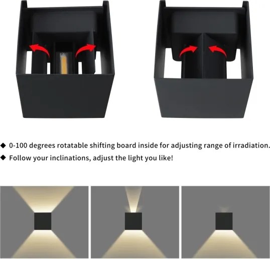 Immax 08510L - Aplica LED de perete exterior DICE LED/6W/230V 3000K IP65