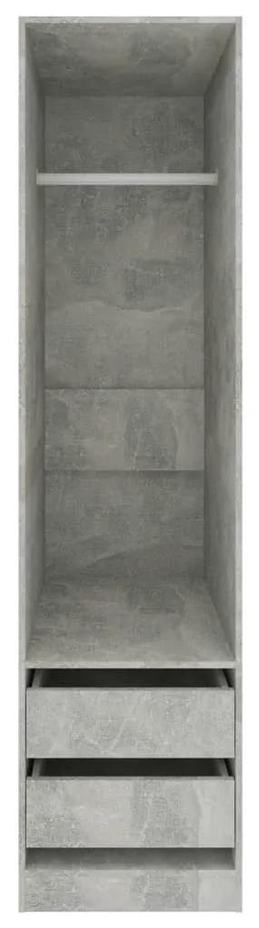 Sifonier cu sertare, gri beton, 50x50x200 cm, PAL Gri beton, 1