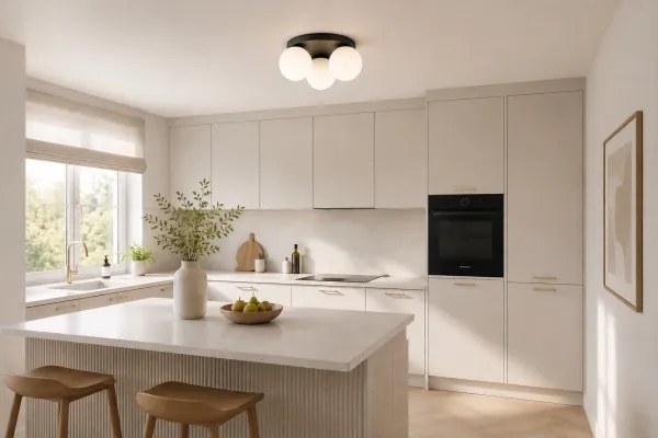 Brilagi - Plafonieră MILO 3xE27/60W/230V, diam. 35 cm, neagră