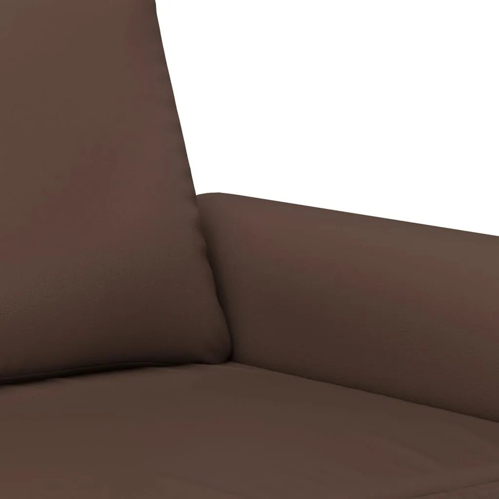 Canapea cu 2 locuri, maro, 120 cm, piele ecologica Maro, 152 x 77 x 80 cm