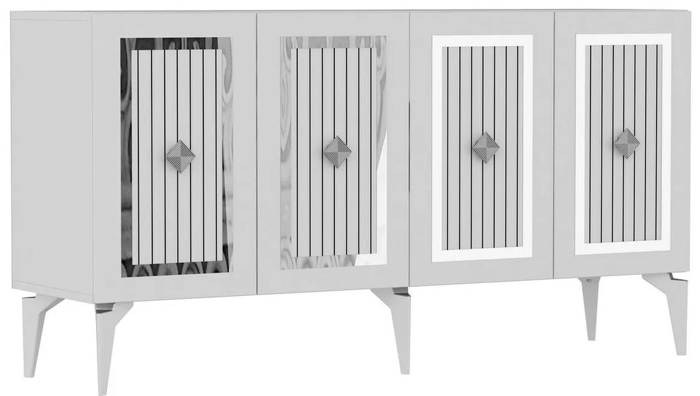 Dulap Nora  White and Silver