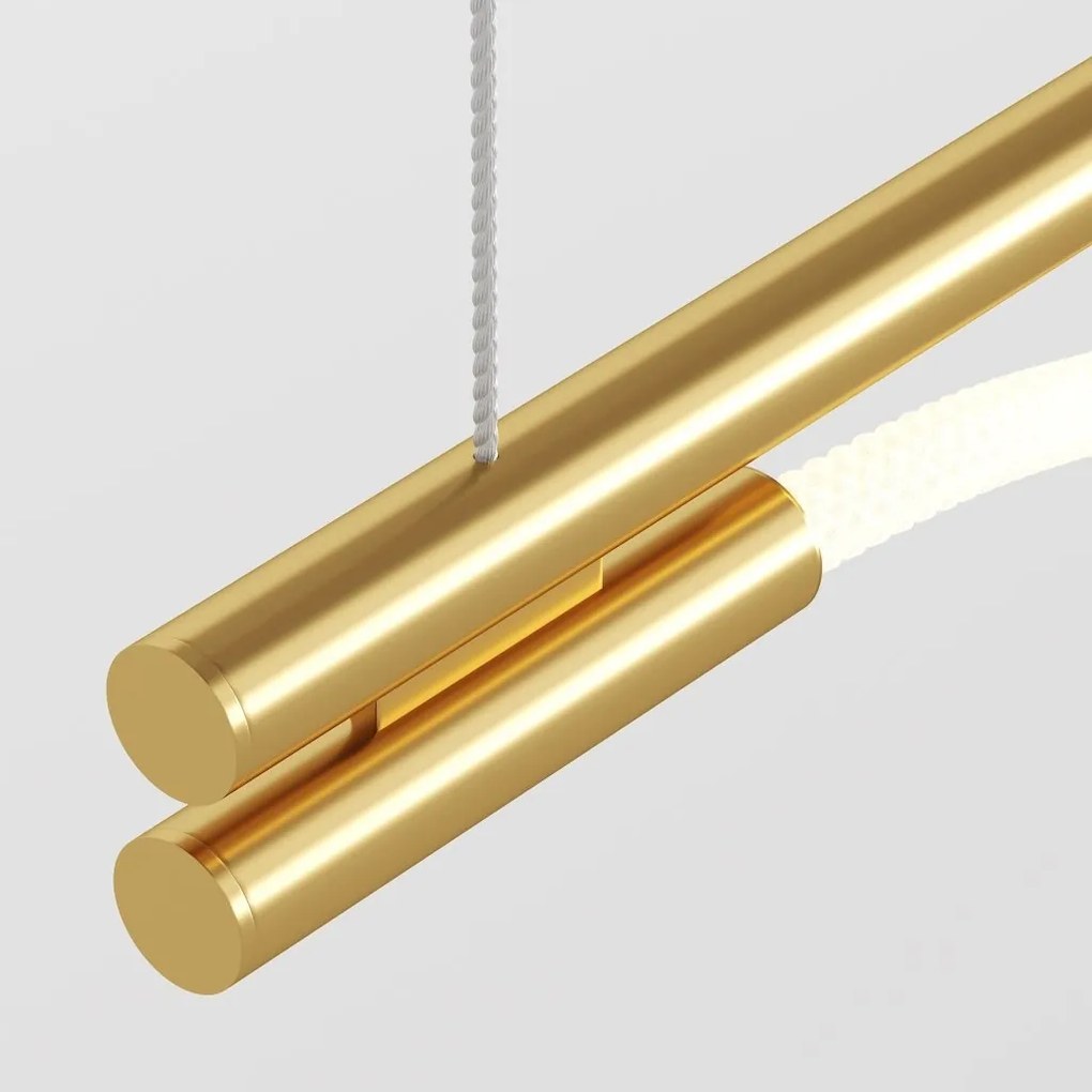 Lustra LED design modern Tau auriu