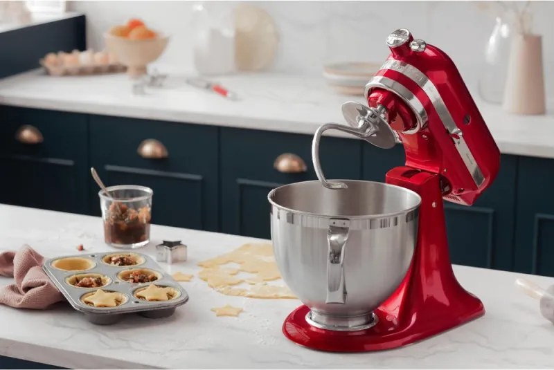 Mixer planetar Kitchenaid Artisan Elegance 5KSM175PSECA, 300 W, 4,8 l, Direct drive, 10 viteze, Candy Apple