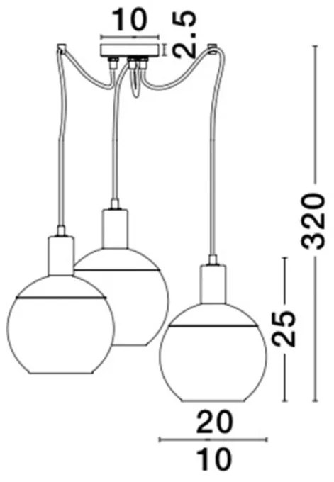 Lustra moderna design decorativ Aubrey 3L NVL-8823002