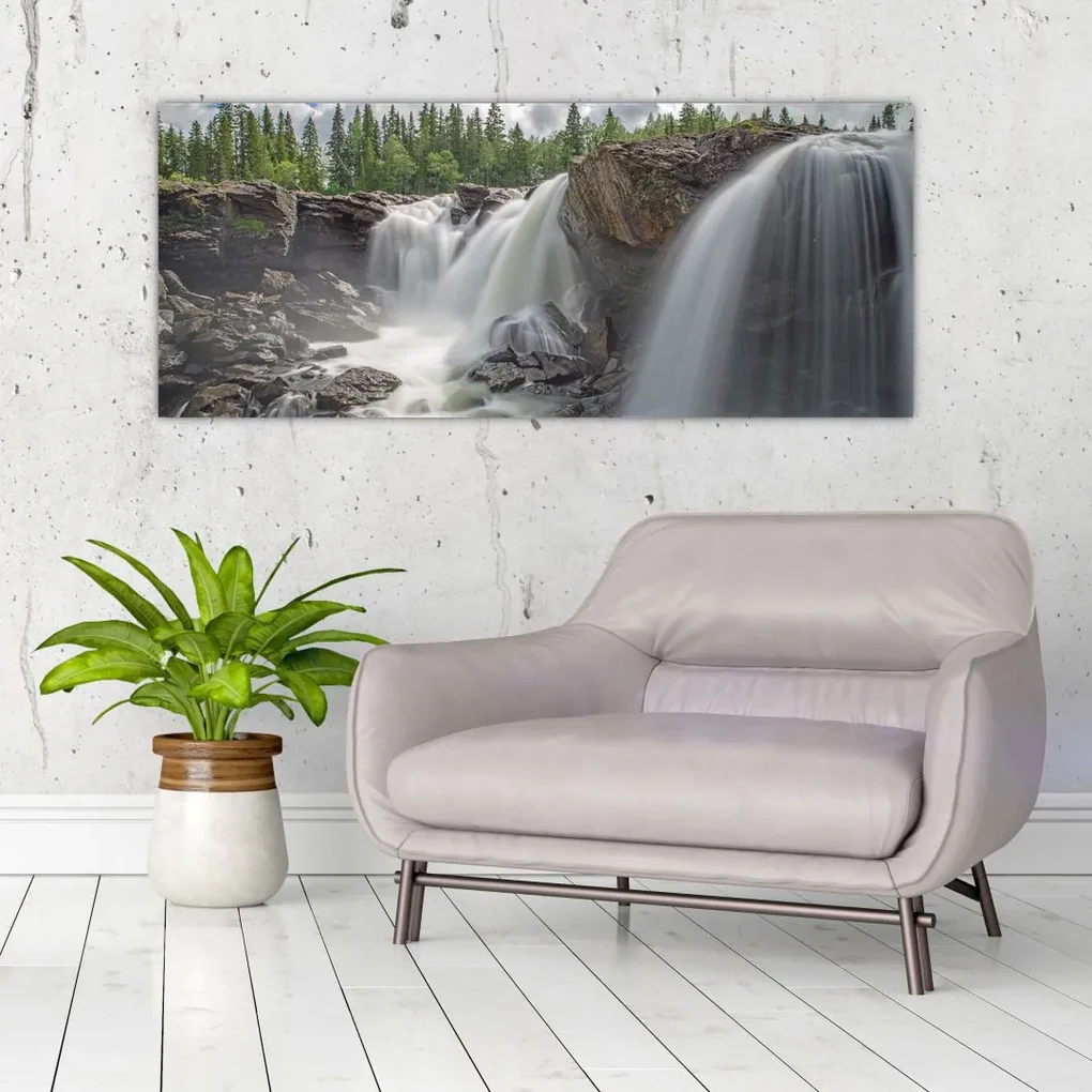 Tablou cu cascade (120x50 cm), în 40 de alte dimensiuni noi