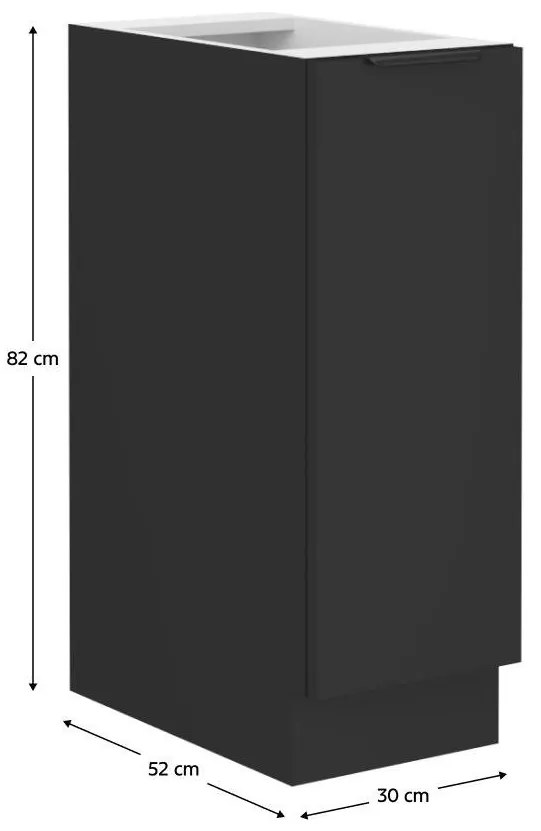 Dulap inferior bucătărie cu coș extensibil Sobera 30 D CARGO BB (negru) . 1096989