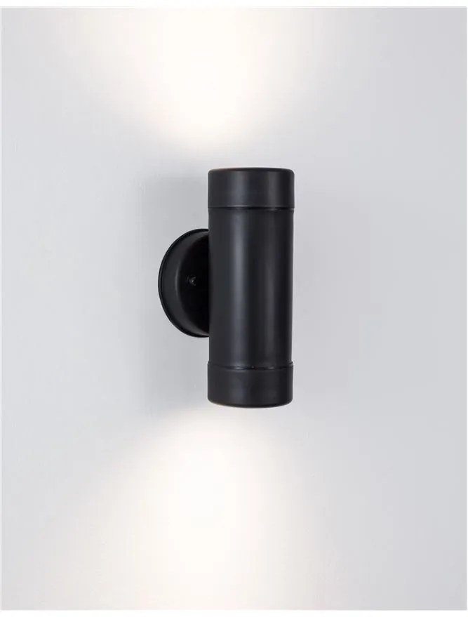 Aplica moderna de exterior cu iluminat ambiental up/down IP44 LIMBIO II neagra