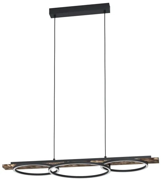 Eglo 99624-LED Lustra reglabilă BOYAL 2xLED/12,5W/230V+LED/15,5W maro/negru