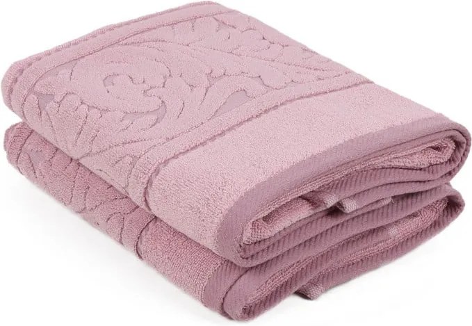 Set 2 prosoape din bumbac Sultan, 50 x 90 cm, roz