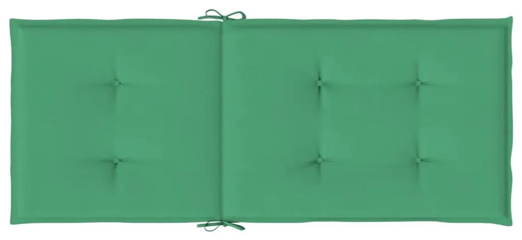 Perne scaun de gradina, 2 buc, verde, 120x50x3 cm 2, Verde, 120 x 50 x 3 cm