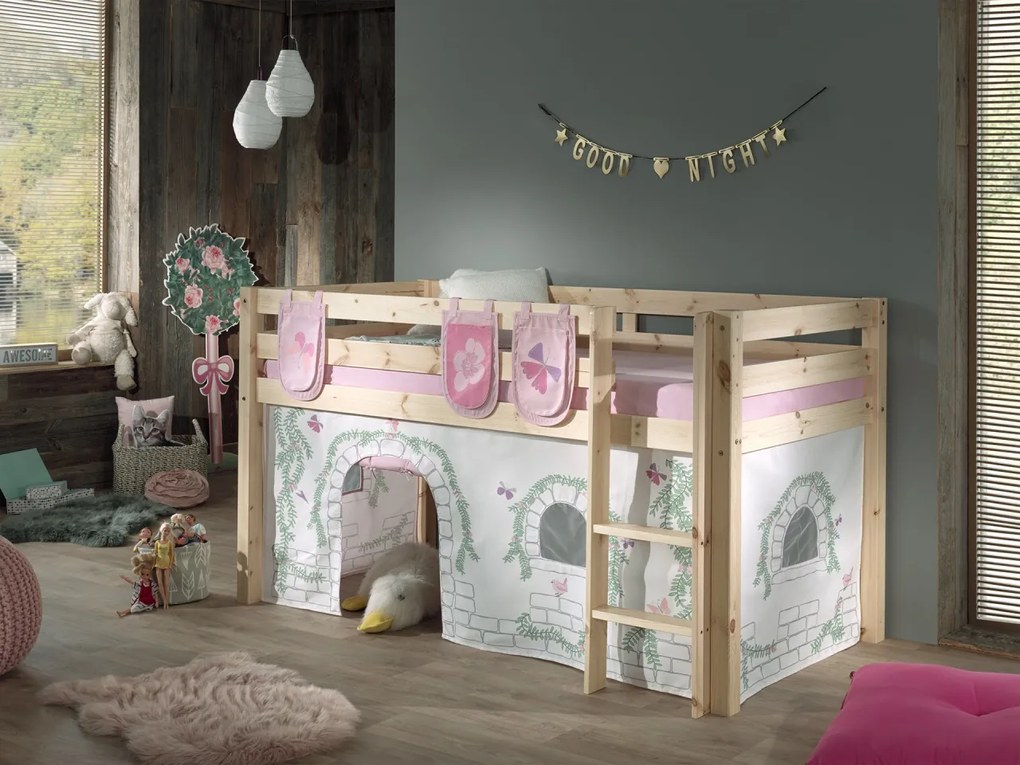 PINO PAT SEMI-INALT, perdea și 3 buzunare Birdy.