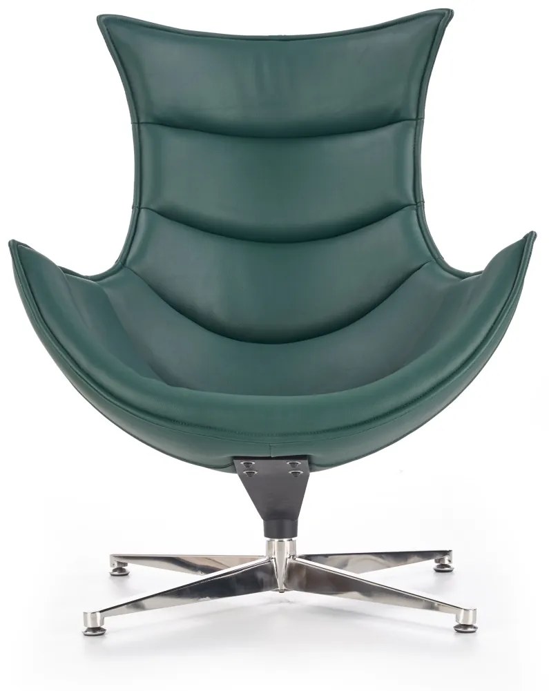 Fotoliu tapitat Luxor verde - H 96 cm