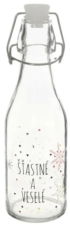 Orion Sticlă cu capac cu clemă Floc roșu, 0,29 l, 290 ml