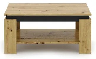 Măsuță de cafea LUNO, stejar Artisan/negru