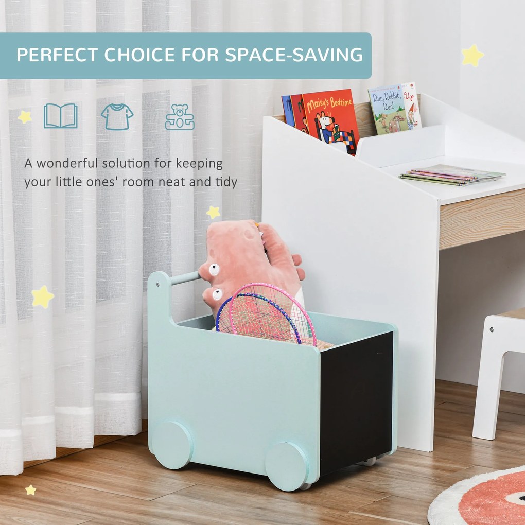 HomCom cutie jucarii, multifunctionala, cu roti, 47x35x45.5cm | AOSOM RO