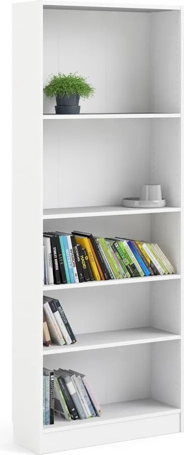 Bibliotecă Tvilum Basic, 79x203 cm, alb