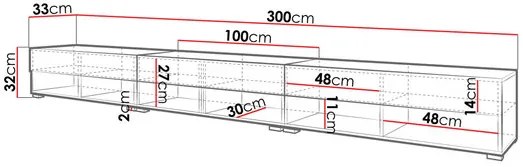 Dulap TV Adenuk 300 (kastanien breslau) . Promo -17%. 1106185