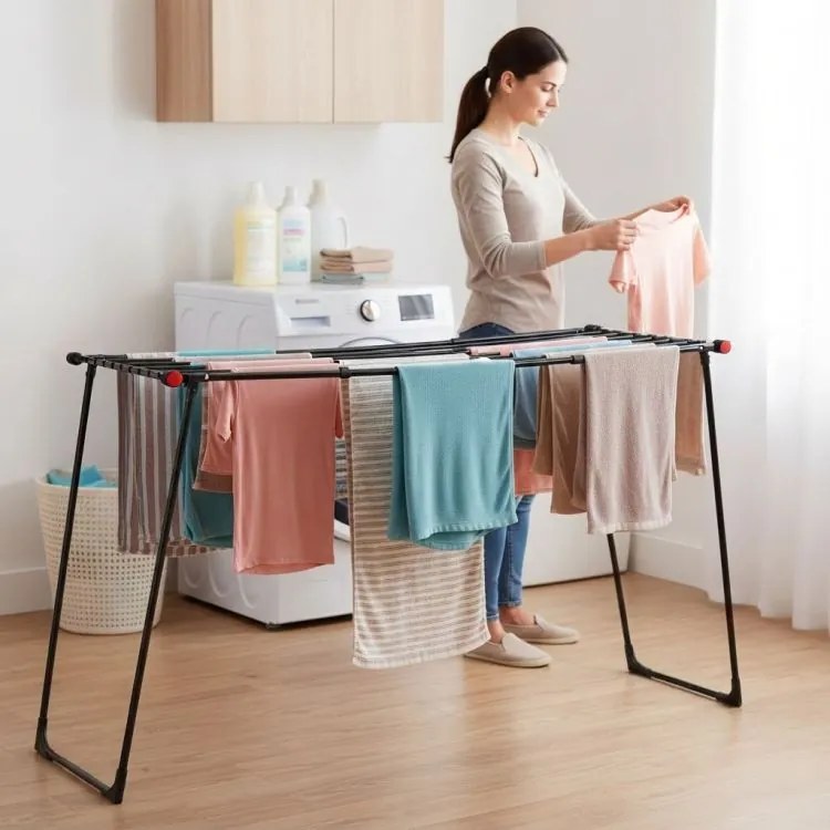 Uscător de rufe telescopic - 19 m suprafață de uscare