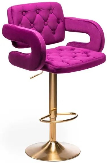 HR8403W Scaun Catifea Fucsia Bază Aurie