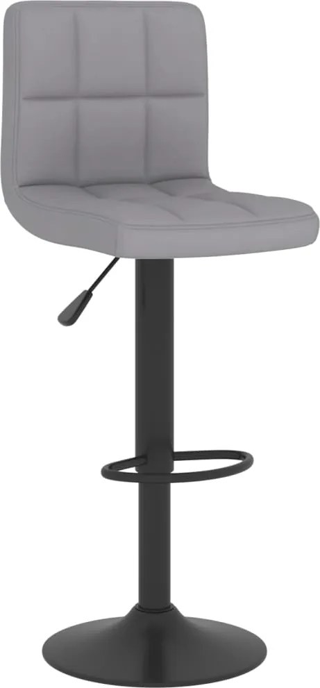 vidaXL Scaun de bar, gri deschis, material textil